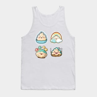 Cute happy kawaii dumpling Tank Top